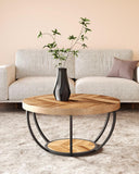 2-Tier Round Rode Based Center Table Elegant Luxury Home Furniture