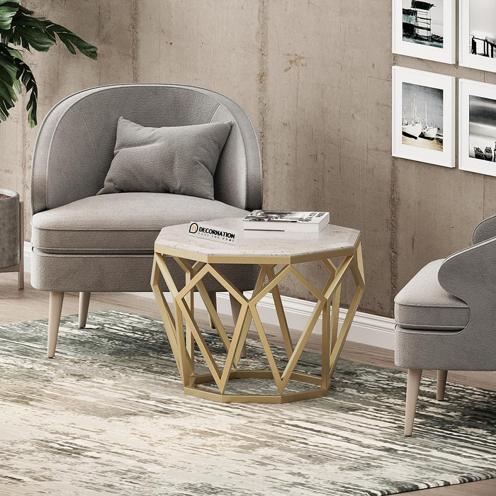 Diamond Shape Rode Based Center Table Versatile Look — Metal Furniture