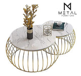 2 Pieces Round Center Table Home Decor Furniture Living Room Table