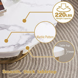 2 Shelf Round Center Table Modern Furniture Home
