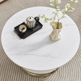 2 Shelf Round Center Table Modern Furniture Home