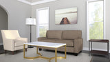 U Shape Rode Based Center Table Gold Paint Finish