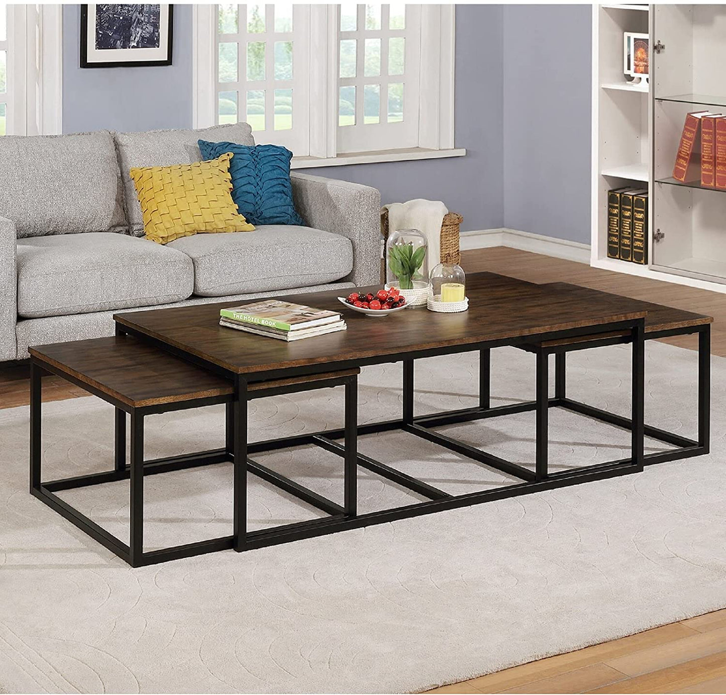 3 pieces Center Table Set Modern Look Living Room Table