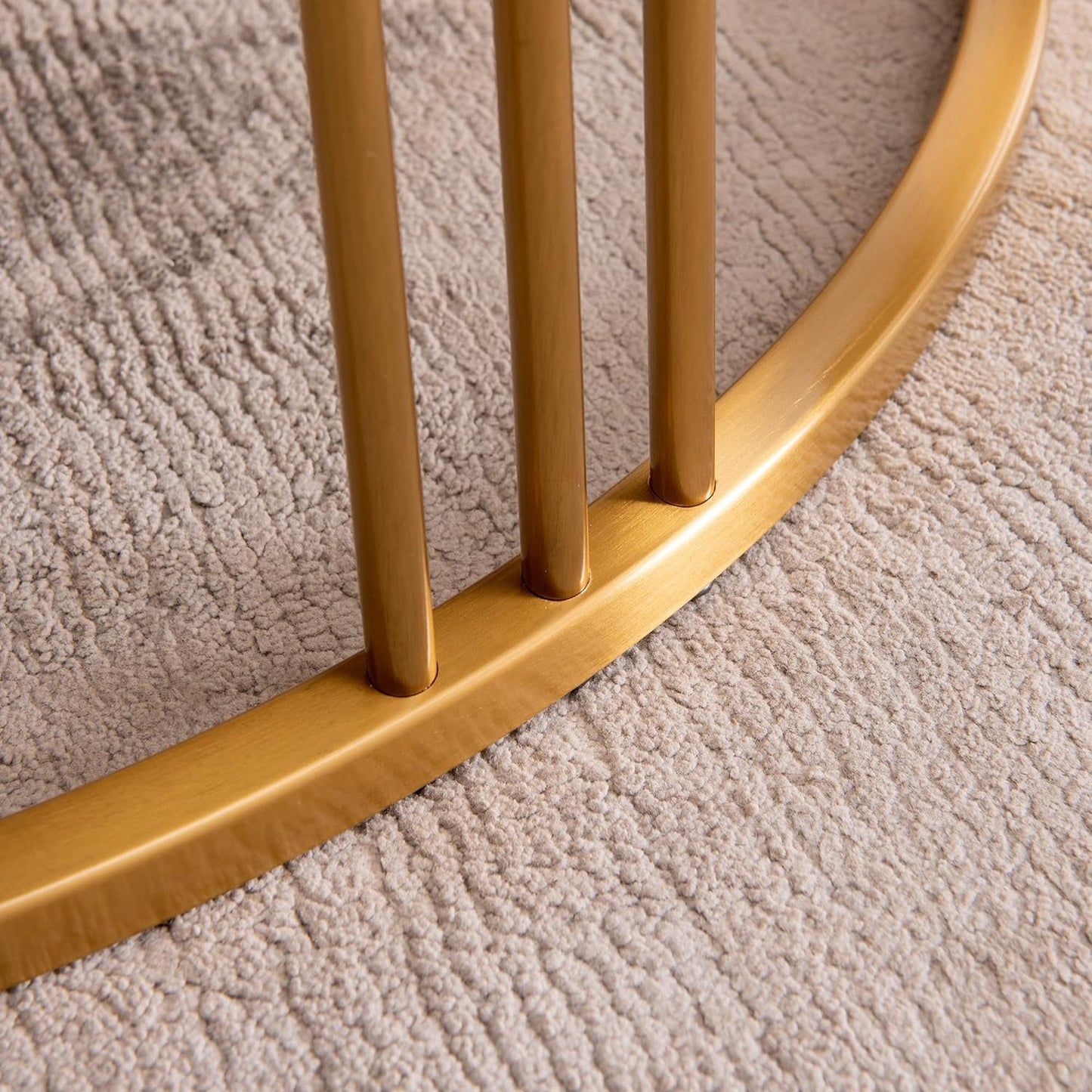 Round Shape Rode Based Center Table Gold Paint Finish