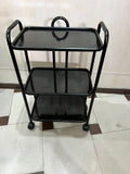 Small 3 Shelf Trolley Metal Frame Tea Serving Trolley