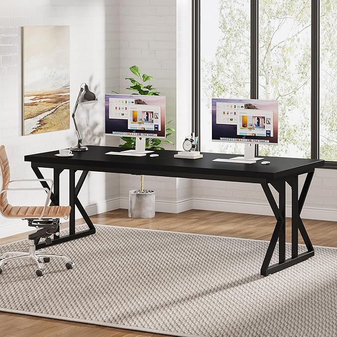 Metal Furniture office desk with a smooth surface, strong frame, and minimalist design, ideal for laptops, monitors, and office essentials.