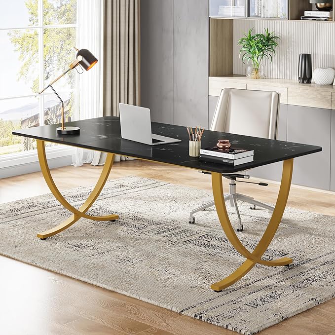 Metal Furniture simple office workstation desk with sleek design, practical computer desk for everyday workspaces.