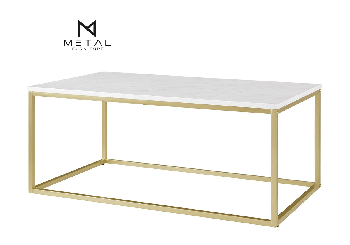 Simple Rectangle Table Simple Rectangular Living Room Table | Modern Metal Center Table ...