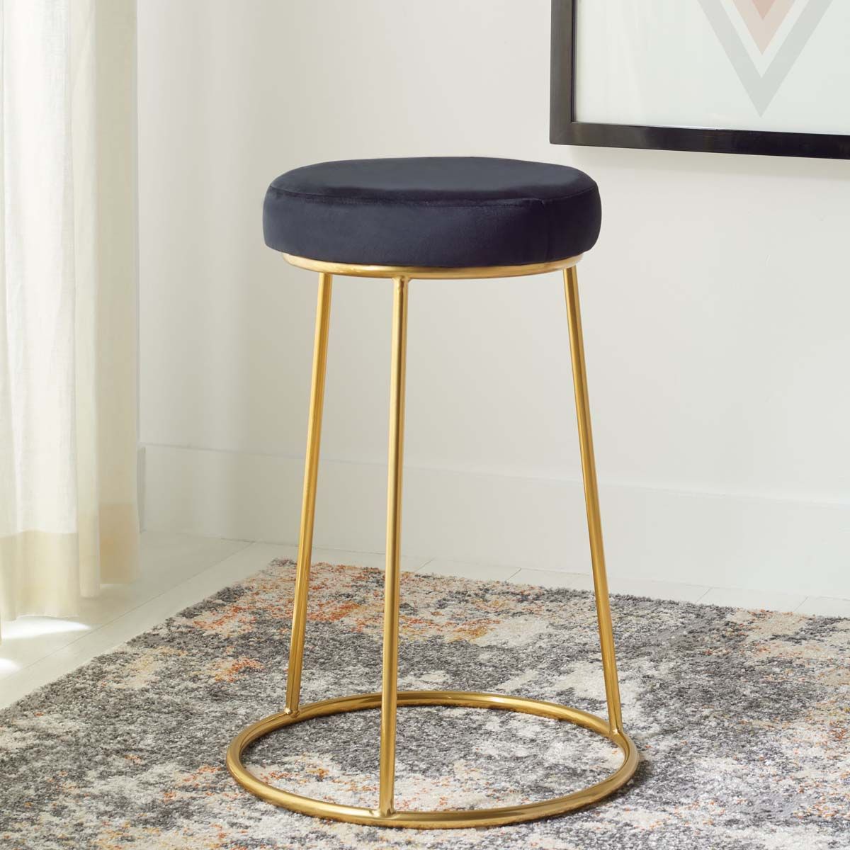Round Ottoman Bar Stool – Metal Furniture