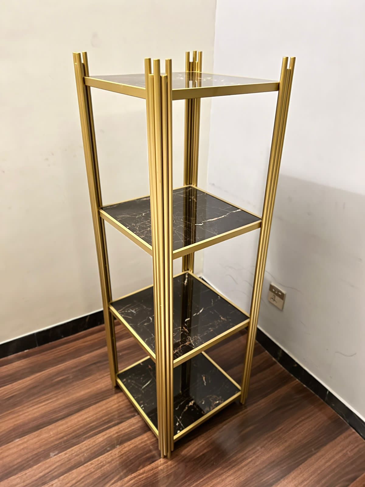Square Corner Makeup Rack – Metal Furniture