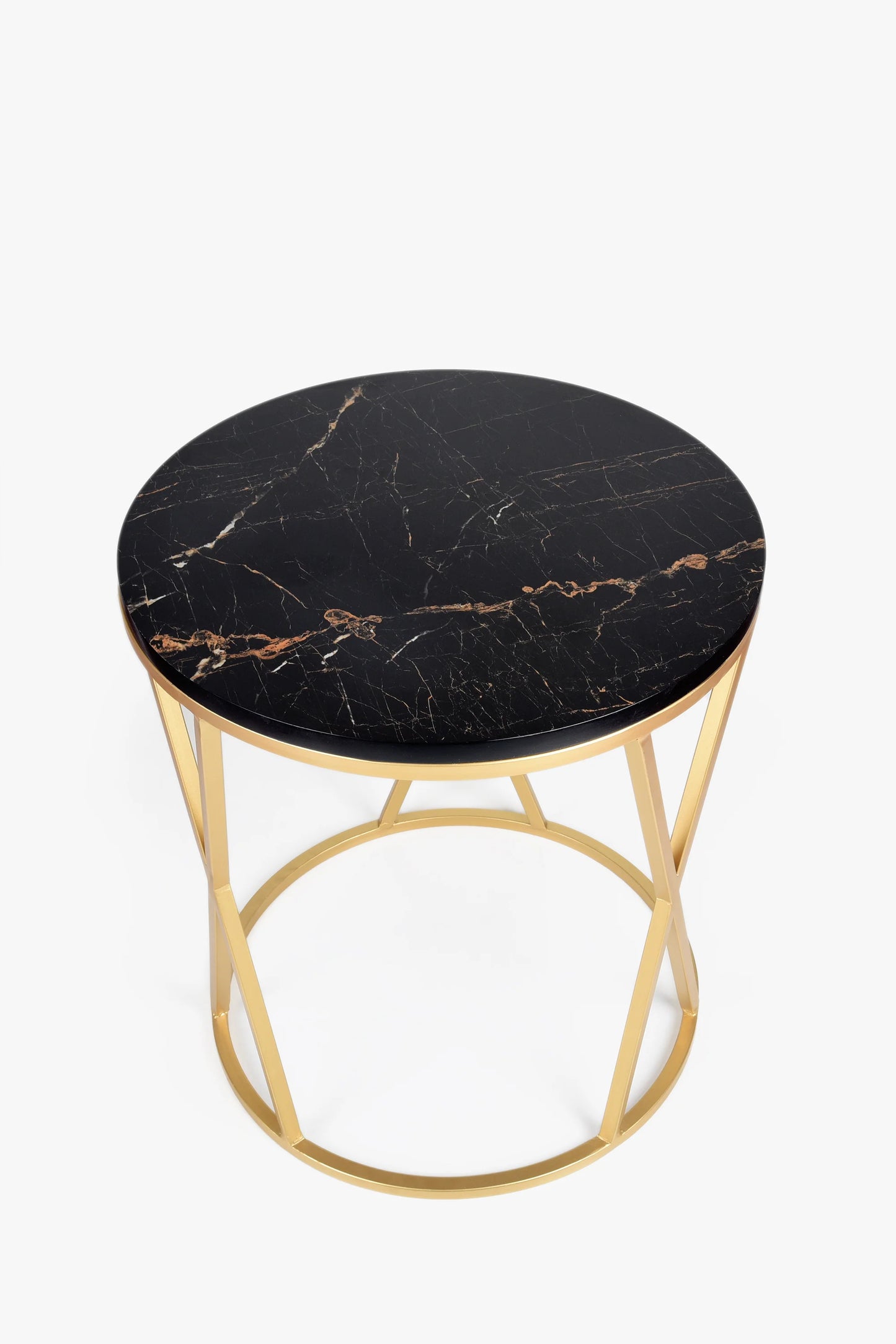 Round X Cross Based Coffee Table Living Room Table