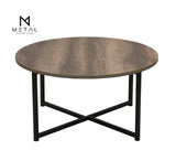 X Based Round Center Table 30" Diameter Luxury Look Style