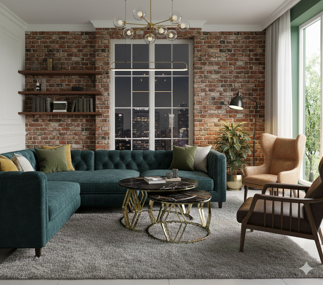 Golden Metal Center Table Set - Modern Luxury Coffee Tables for Living Room | Metal Furniture