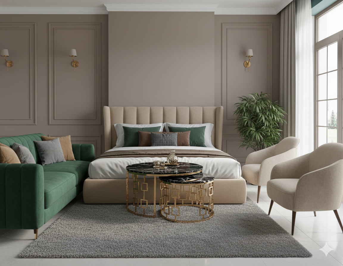 Luxury Round Center Tables - Gold Design Coffee Table Set for Living Room | Metal Furniture