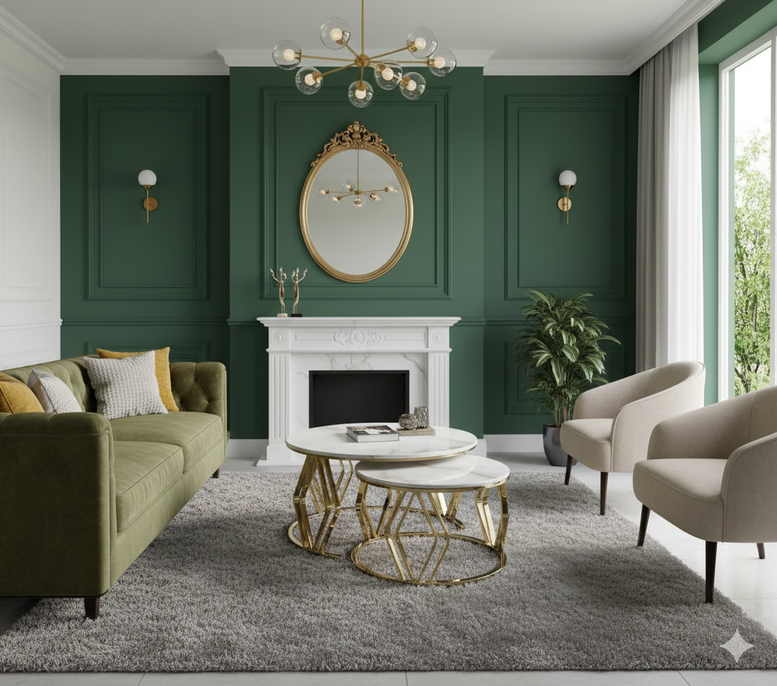 Golden Metal Center Table Set - Modern Luxury Coffee Tables for Living Room | Metal Furniture