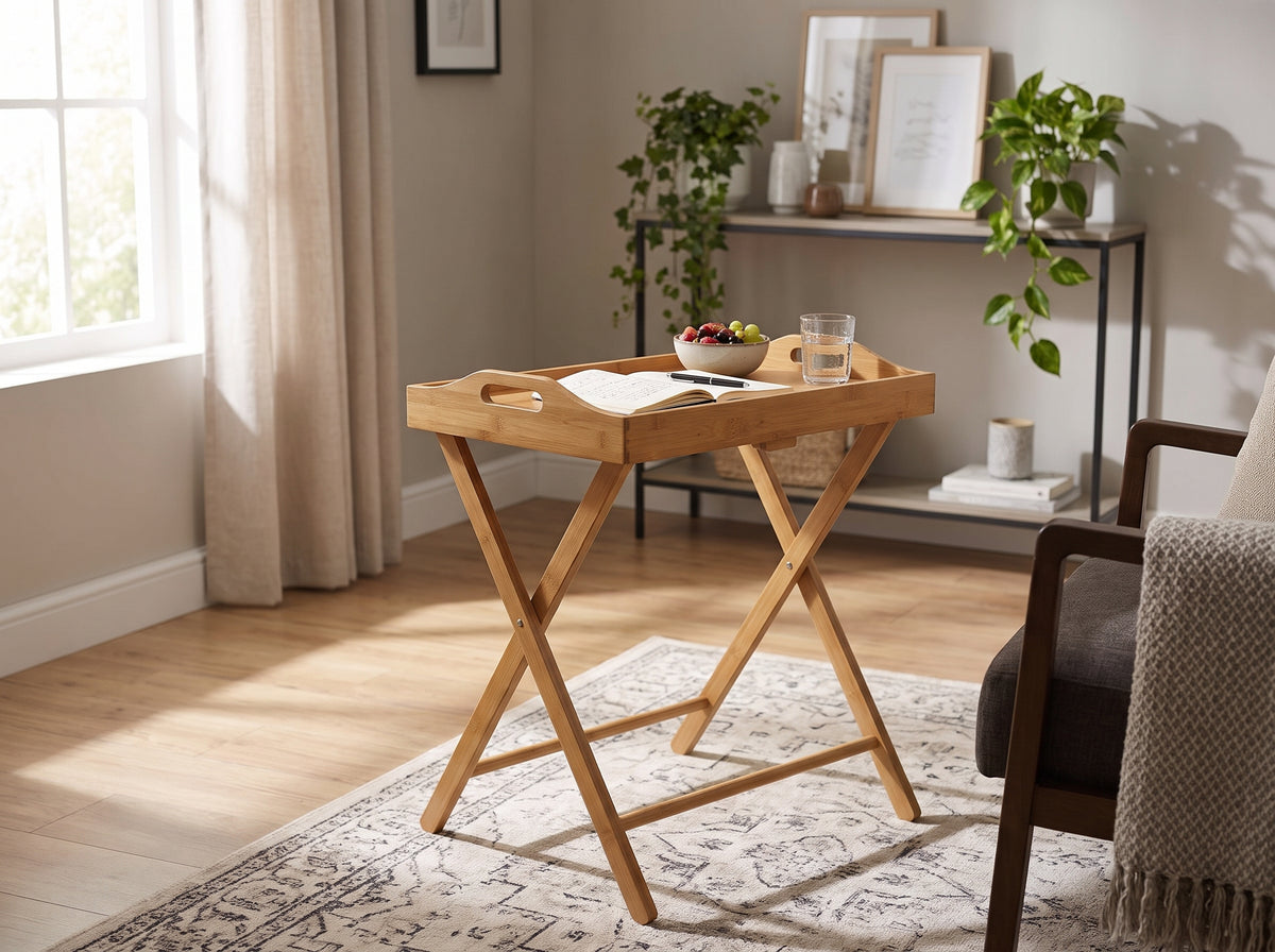 Light Beech Wood Table | Single Wooden Top Table | Light Natural Beech Finish for Home & Office