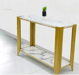 2 Shelf Elegant Luxury Style Console Table Rode Based Hallway Console Table