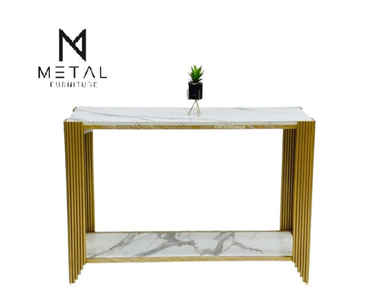 2-Shelf Luxury Console Table – Metal Furniture