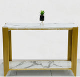 2 Shelf Elegant Luxury Style Console Table Rode Based Hallway Console Table