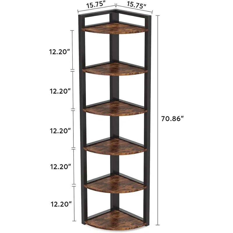 Book Rack For Corner Corner Bookshelf for Living Room - Metal Furniture