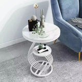 2-Tier Coffee Table Luxury Look Sofa Side Table
