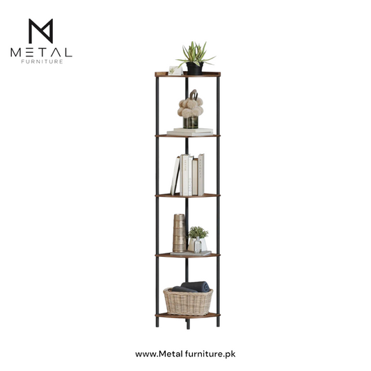 5 Shelf Corner Bookcases
