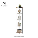 Modern 5-Tier Corner Bookshelf Organizer – Stylish Space-Saving Shelf for Living Room