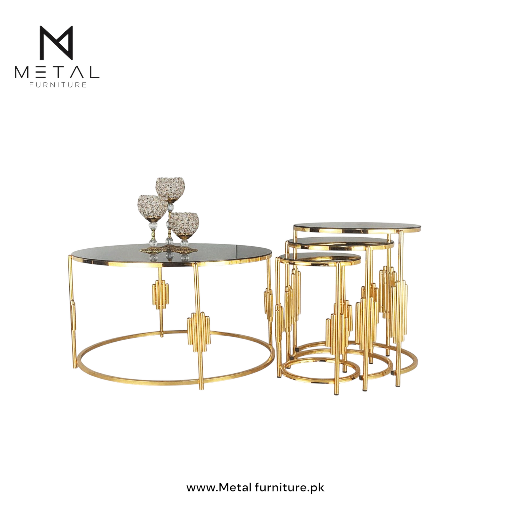 Modern center table + nesting table ( set of 3 ) – Metal Furniture