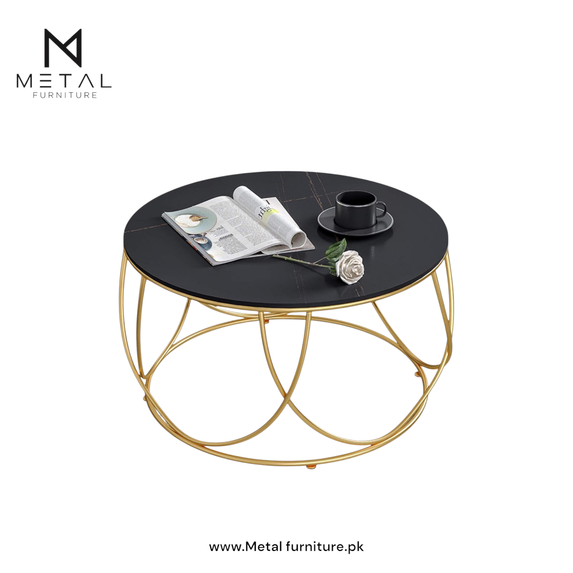 Celestial Center Table with Rings Design