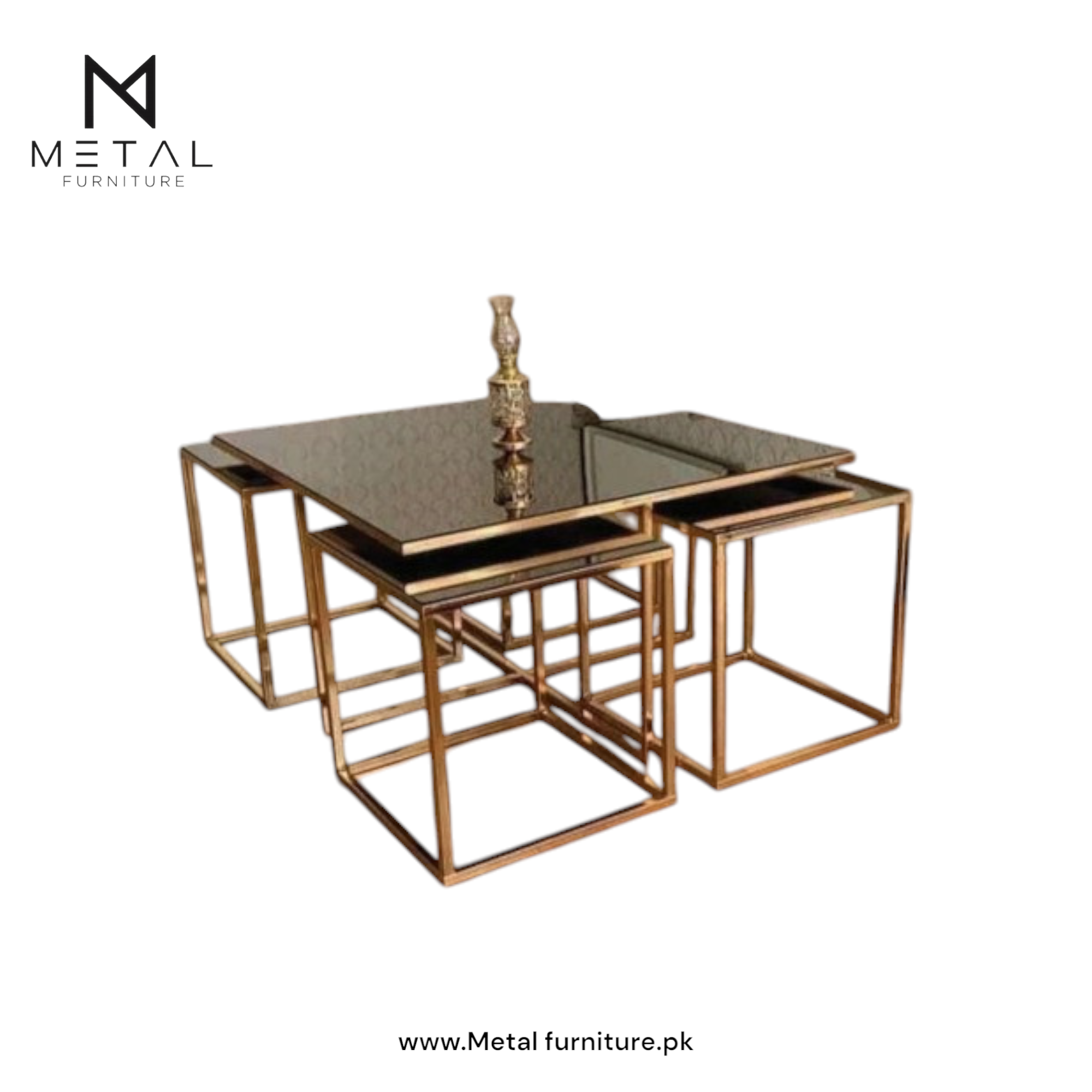 Combine Set Center Table with Nesting Table - Metal Furniture