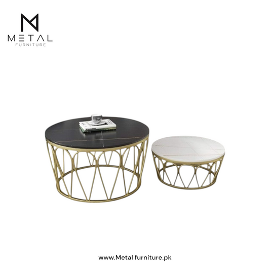 Set of 2 Modern Center Tables - Metal Furniture 