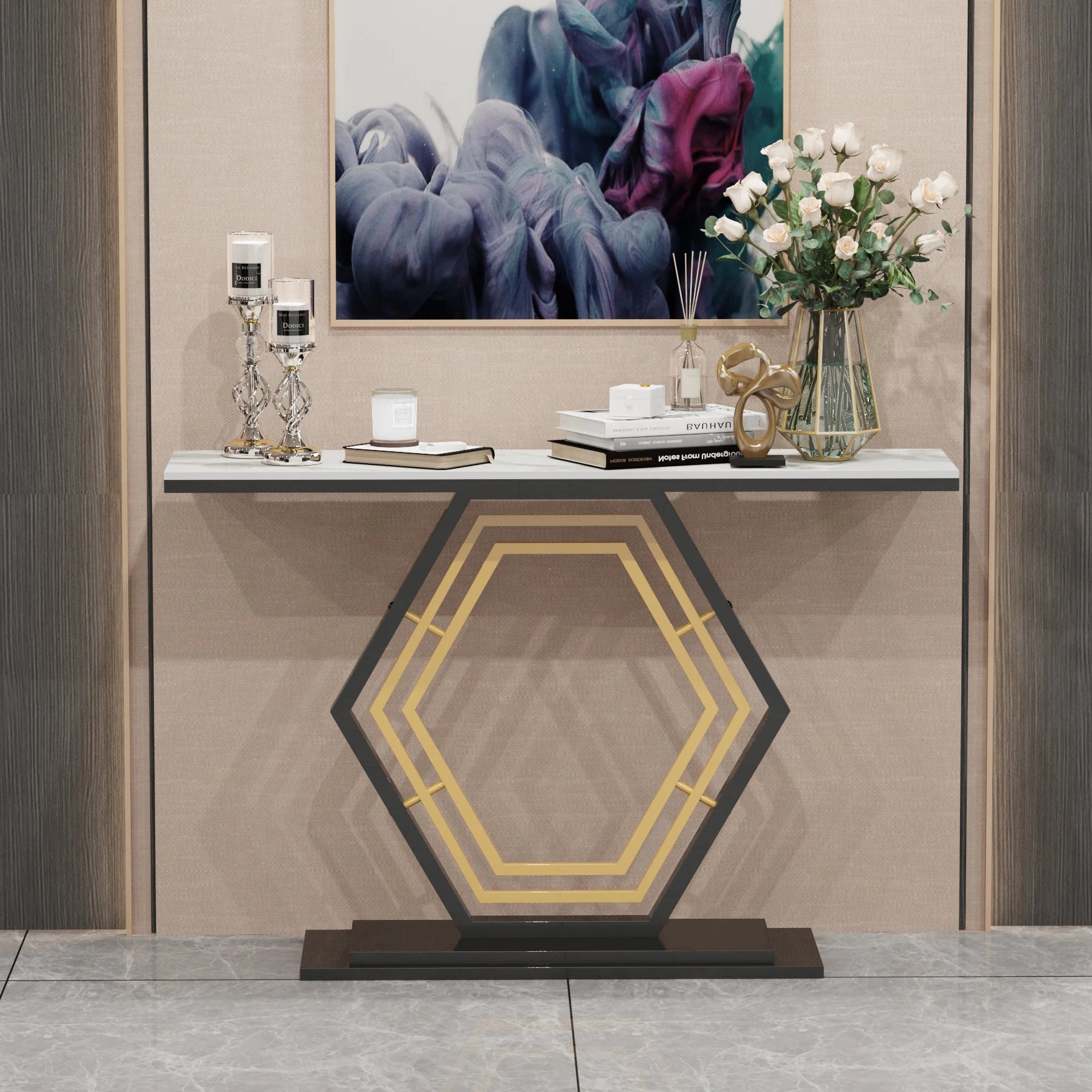 Narrow Console Table for Hallway – Metal Furniture

