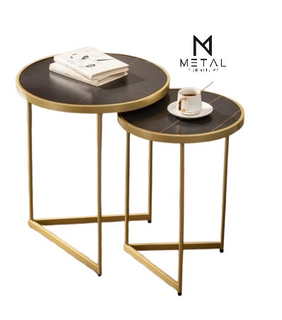 V-Shape 2-Piece Nesting Table - Metal Furniture