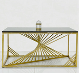 Curve Rode Based Center Table Elegant Luxury Look Style Furniture