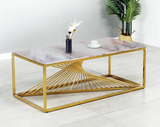 Curve Rode Based Center Table Elegant Luxury Look Style Furniture