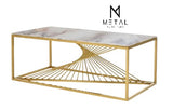 Curve Rode Based Center Table Elegant Luxury Look Style Furniture