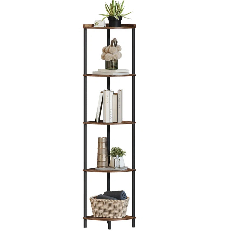5 Shelf Corner Bookcases