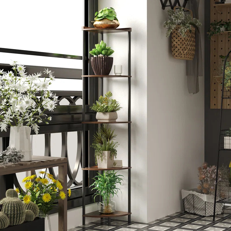 5 Shelf Corner Bookcases