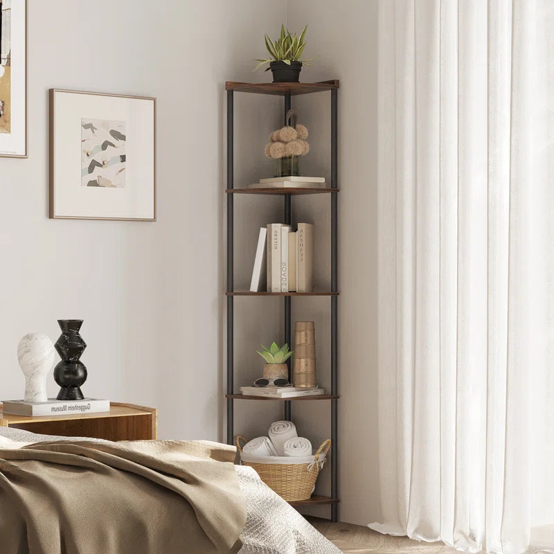 5 Shelf Corner Bookcases