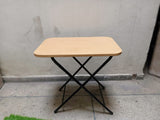 Wooden Folding Dining Table With Metal Legs Study Table