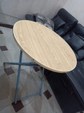 Wooden Folding Dining Table With Metal Legs Study Table