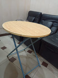 Wooden Folding Dining Table With Metal Legs Study Table