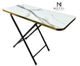Wooden Folding Dining Table With Metal Legs Study Table