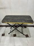 Wooden Folding Dining Table With Metal Legs Study Table