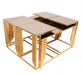 Square Luxury Center Table + Gold Nesting