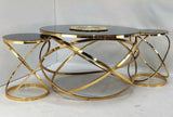 Center ring  Curve Table with side tables ( set of 3 )