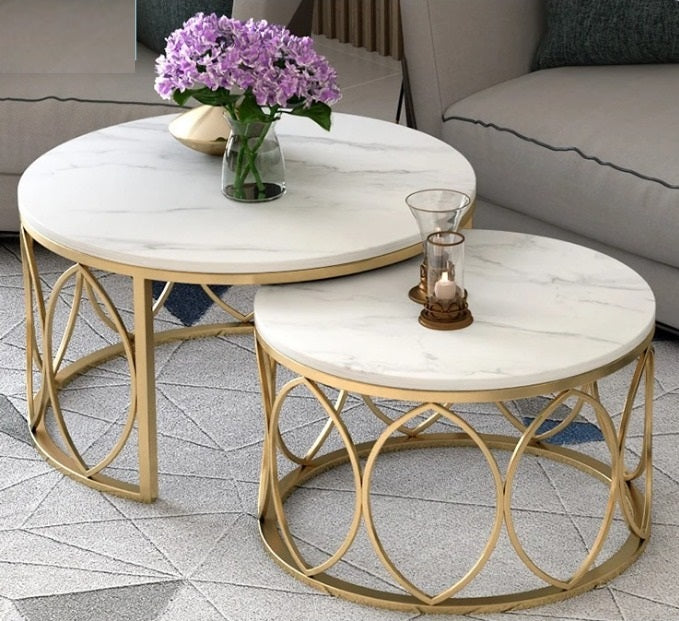 2-Tier Wooden Center Table for Living Room 