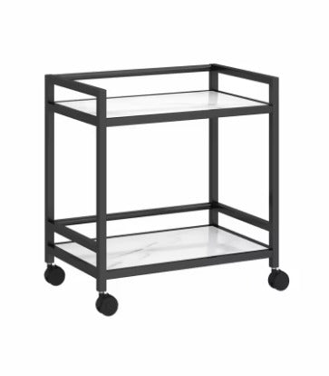 Multi-Purpose Trolley with Elegant Marble Texture Shelves – Stylish & Functional Storage on Wheels