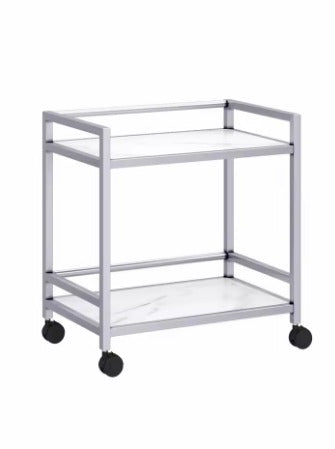 Multi-Purpose Trolley with Elegant Marble Texture Shelves – Stylish & Functional Storage on Wheels