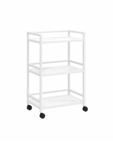 Multi-Purpose Trolley with Elegant Marble Texture Shelves – Stylish & Functional Storage on Wheels